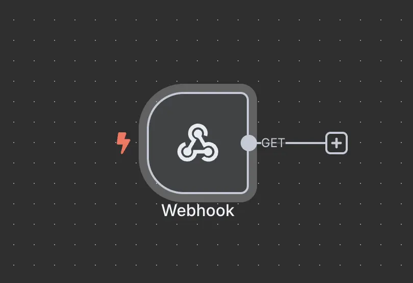 Screenshot of a n8n webhook trigger node